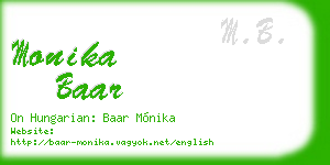 monika baar business card